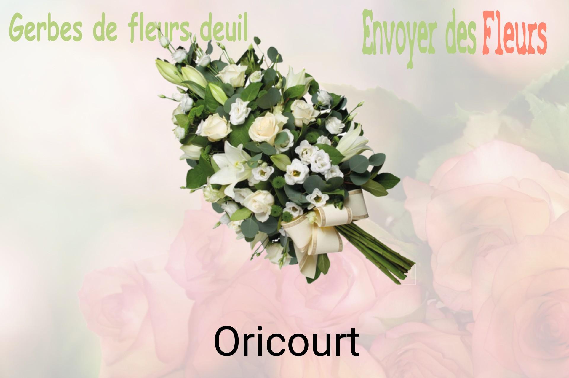 Gerbe de fleurs de deuil livrée à Oricourt